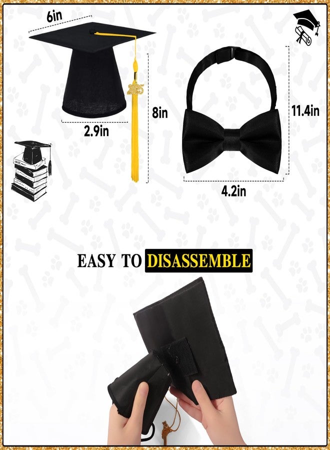 Bolake 2025 Dog Graduation Cap and Gown with 2025 Gold Tassel for Graduation Outfits Gifts Dog Graduation Bandana for Small Medium Large Dogs - Image 3